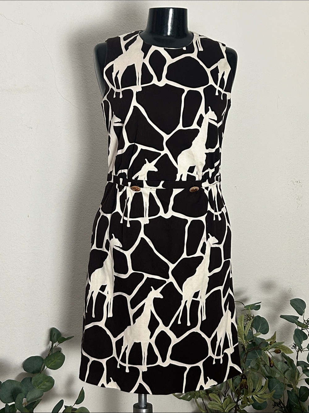 Tory Burch, sz 6, GUC, brown giraffe, print dress